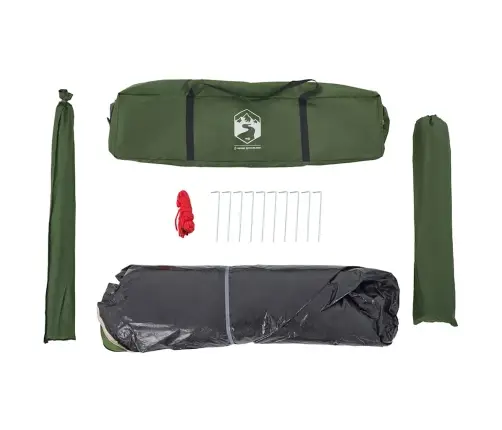 Kempinga Telts 4 Personām, Kupola Forma, Zaļa Vidaxl