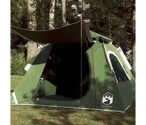 Kempinga Telts 4 Personām, Kupola Forma, Zaļa Vidaxl
