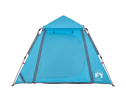 Kempinga Telts 4 Personām, Kupola Forma, Zils Vidaxl