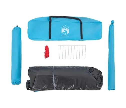 Kempinga Telts 4 Personām, Kupola Forma, Zils Vidaxl