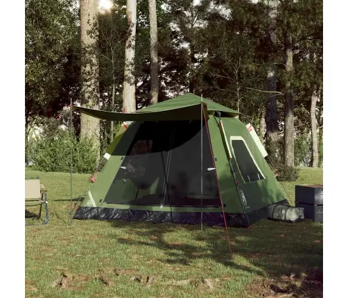 Matkatelk 5 Inimesele, Kuppel, Roheline, Kiirvabastus