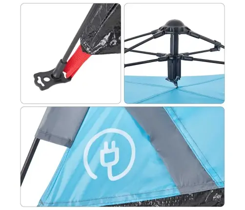 Matkatelk 3 Inimesele, Sinine, Kiirvabastus