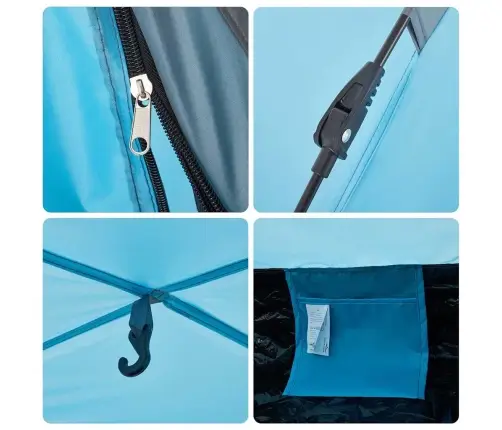 Matkatelk 3 Inimesele, Sinine, Kiirvabastus