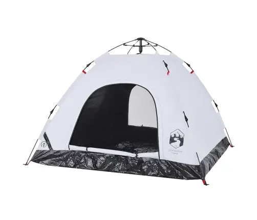 Stovyklavimo Palapinė, Balta, Trivietė, Tamsinantis Audinys