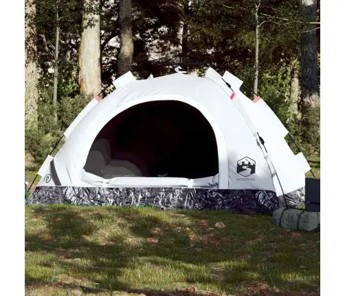 Stovyklavimo Palapinė, Balta, Trivietė, Tamsinantis Audinys