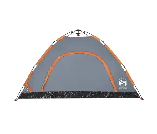 Kempinga Telts 4 Personām, Pelēka Un Oranža Vidaxl