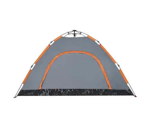 Kempinga Telts 4 Personām, Pelēka Un Oranža Vidaxl