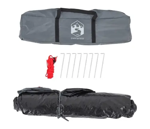 Kempinga Telts 4 Personām, Pelēka Un Oranža Vidaxl