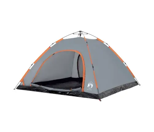 Kempinga Telts 5 Personām, Pelēka, Oranža, Ūdensnecaurlaidīga Vidaxl