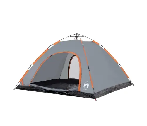 Kempinga Telts 5 Personām, Pelēka, Oranža, Ūdensnecaurlaidīga Vidaxl