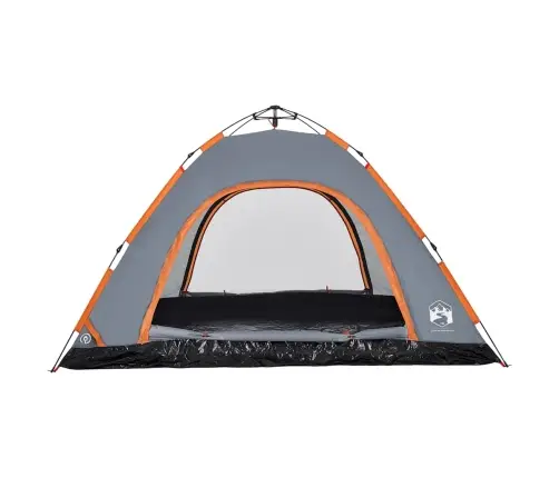 Kempinga Telts 5 Personām, Pelēka, Oranža, Ūdensnecaurlaidīga Vidaxl