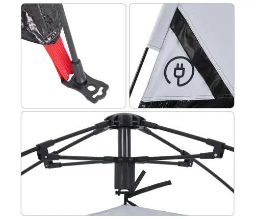 Matkatelk 5 Inimesele, Valge Pimendav Kangas, Kiirvabastus