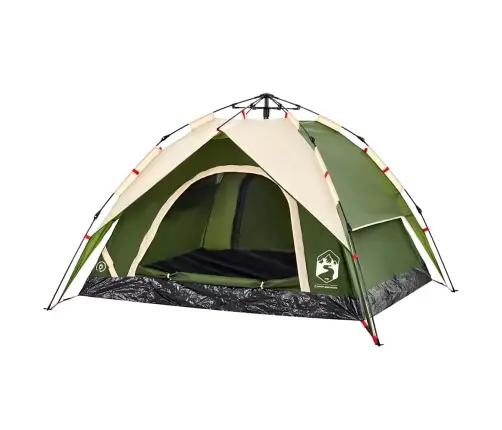 Matkatelk 3 Inimesele, Kuppel, Roheline, Kiirvabastus