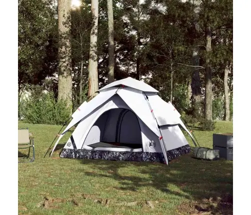 Stovyklavimo Palapinė, Balta, Trivietė, Tamsinantis Audinys