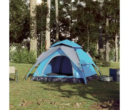 Matkatelk 4 Inimesele, Kuppel, Sinine, Kiirvabastus