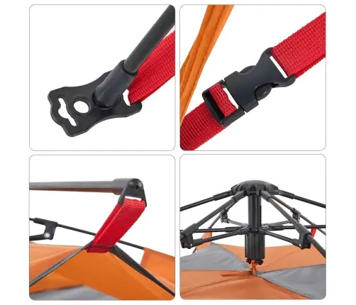 Stovyklavimo Palapinė, Pilka Ir Oranžinė, Penkiavietė, Kupolinė