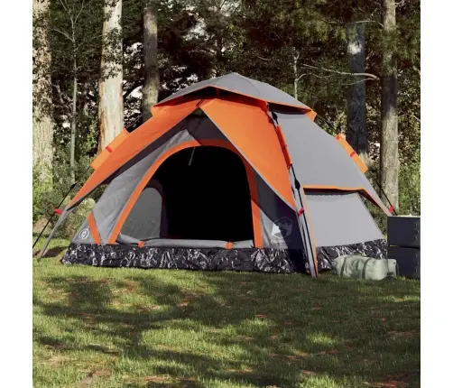 Stovyklavimo Palapinė, Pilka Ir Oranžinė, Penkiavietė, Kupolinė