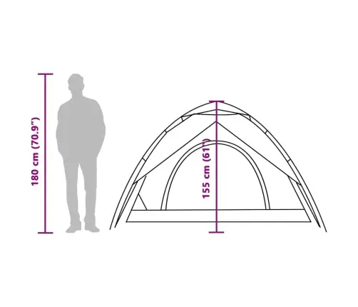 Kempinga Telts 5 Personām, Balta, Aptumšojošs Audums Vidaxl
