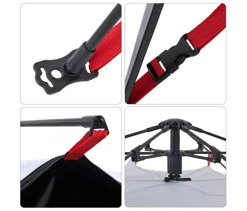 Kempinga Telts 5 Personām, Balta, Aptumšojošs Audums Vidaxl