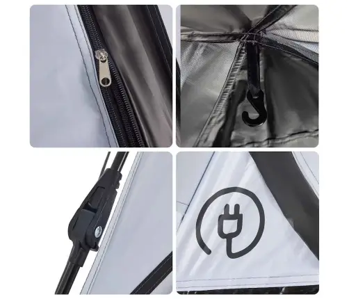 Matkatelk 2 Inimesele, Valge Pimendav Kangas, Kiirvabastus