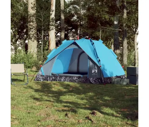 Matkatelk 3 Inimesele, Kuppel, Sinine, Kiirvabastus