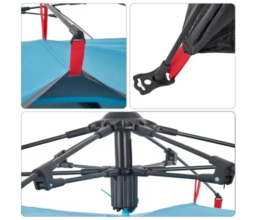 Matkatelk 3 Inimesele, Kuppel, Sinine, Kiirvabastus