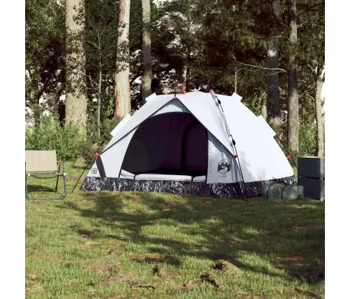 Stovyklavimo Palapinė, Balta, Trivietė, Tamsinantis Audinys
