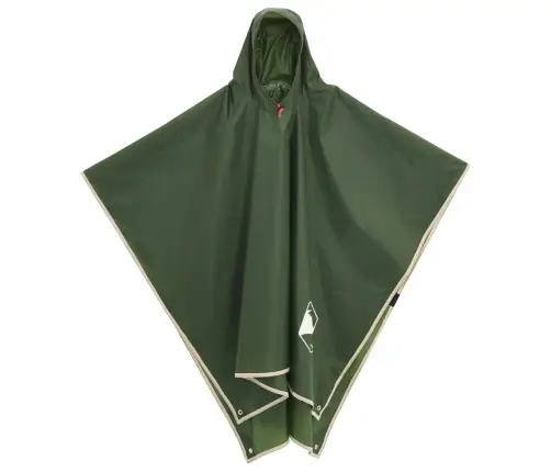 Vihmakeep Kapuutsiga, Kaks-Ühes Disain, Roheline, 223 X 145 Cm