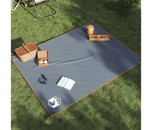 Piknika Sega Ar Mieriņiem, Pelēka, Oranža, 205X155 Cm Vidaxl