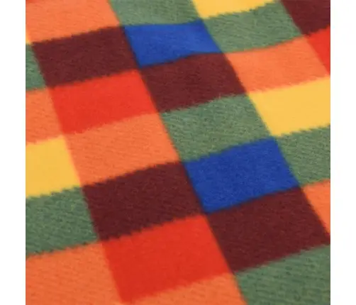 Piknika Sega, Salokāma, Krāsaina, 200X150 Cm, Samts Vidaxl