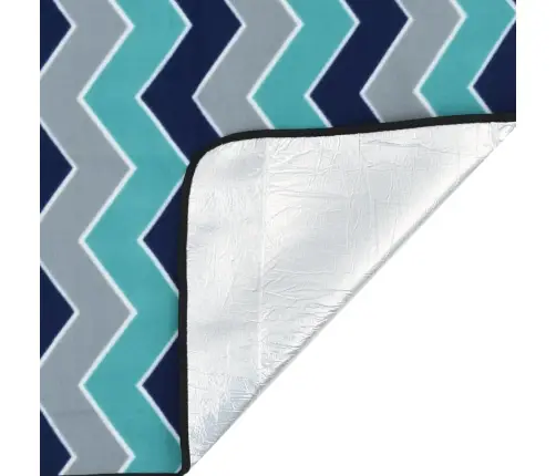 Iškylų Paklotas, Mėlynas, 200X150cm Aksomas, Sulankstomas