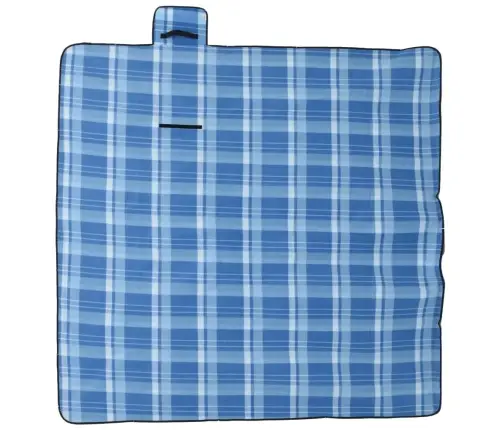 Kokkupandav Piknikutekk, Sinine Ruudumuster, 200X200 cm Samet