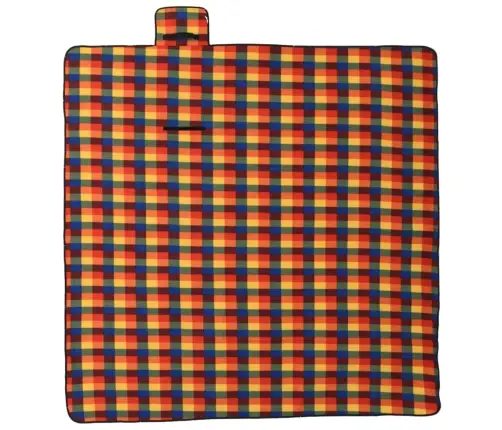 Iškylos Paklotas, Įvairiaspalvis, 200X200cm Aksomas