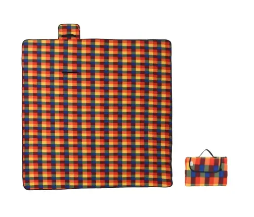 Iškylos Paklotas, Įvairiaspalvis, 200X200cm Aksomas