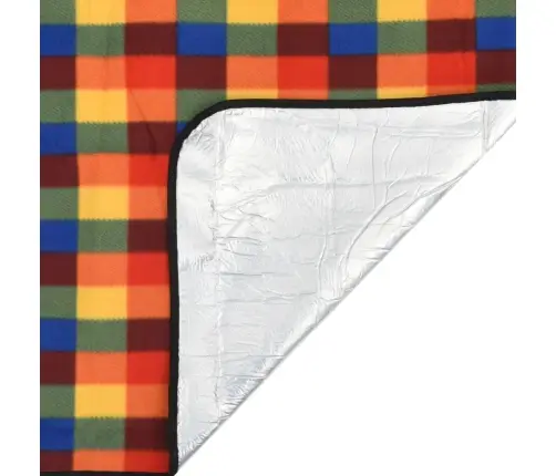 Iškylos Paklotas, Įvairiaspalvis, 200X200cm Aksomas