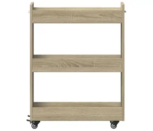 Skapītis Ar Riteņiem, Ozolkoka, 60X22X79 Cm, Inženierijas Koks Vidaxl