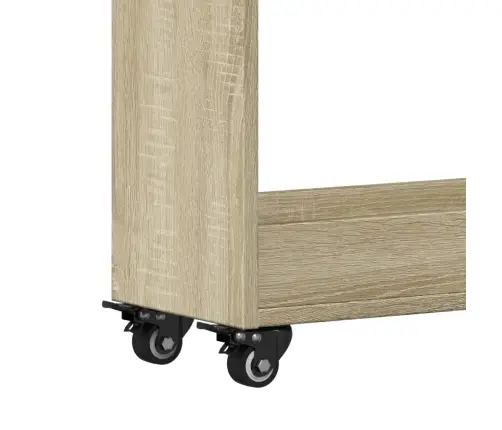 Skapītis Ar Riteņiem, Ozolkoka, 60X22X79 Cm, Inženierijas Koks Vidaxl