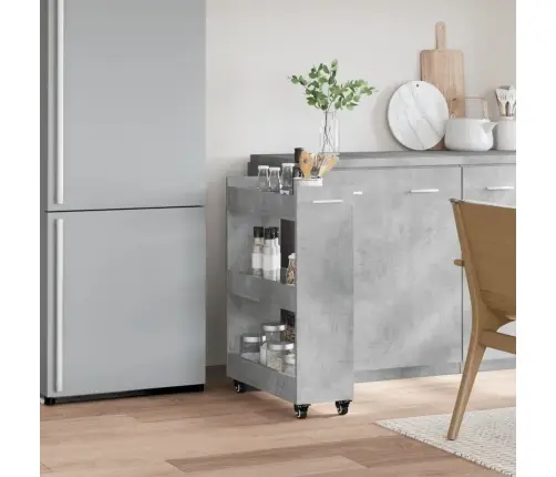 Ratastega Kapp, Betoonhall, 60 X 22 X 79 cm Tehispuit