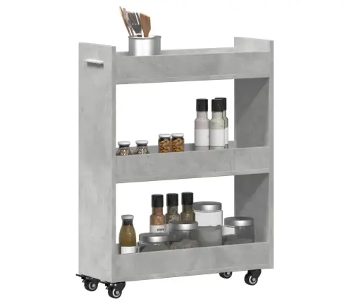 Ratastega Kapp, Betoonhall, 60 X 22 X 79 cm Tehispuit