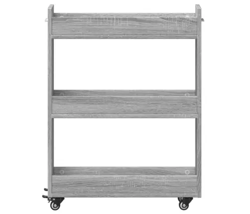 Spintelė Su Ratukais, Pilka, 60X22X79cm Apdirbta Mediena