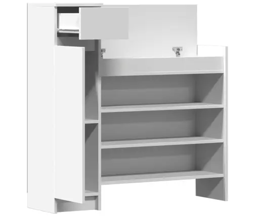 Apavu Skapītis, Balts, 100,5X28X100 Cm, Inženierijas Koks Vidaxl