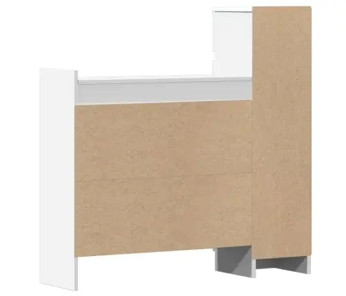 Apavu Skapītis, Balts, 100,5X28X100 Cm, Inženierijas Koks Vidaxl