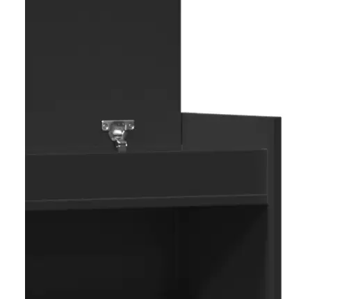 Jalatsikapp, Must, 100,5 X 28 X 100 cm Tehispuit