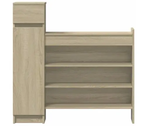 Apavu Plaukts, Koka Krāsa, 100,5X28X100 Cm, Inženierijas Koks Vidaxl