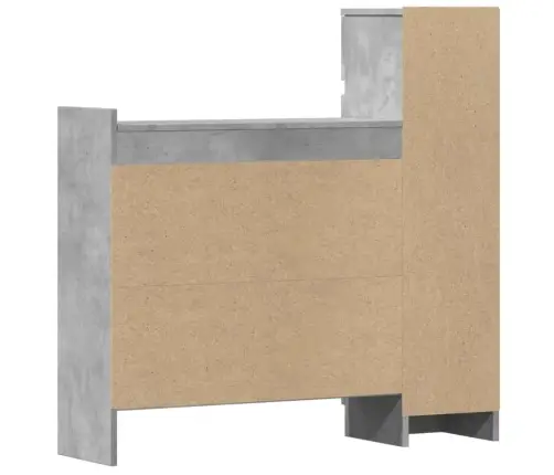 Spintelė Batams, Betono Pilka, 100,5X28X100cm Apdirbta Mediena