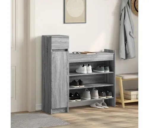 Jalatsikapp, Hall Sonoma Tamm, 100,5X28X100 cm Tehispuit