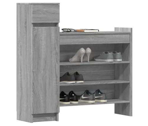 Jalatsikapp, Hall Sonoma Tamm, 100,5X28X100 cm Tehispuit