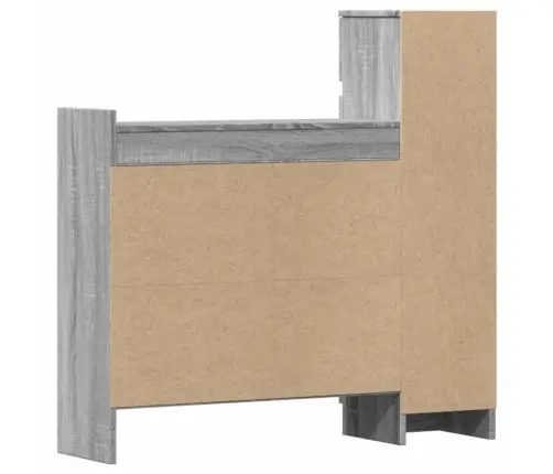 Jalatsikapp, Hall Sonoma Tamm, 100,5X28X100 cm Tehispuit