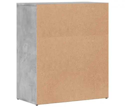 Kumode, Betona Pelēka, 60X31X70 Cm, Inženierijas Koks Vidaxl