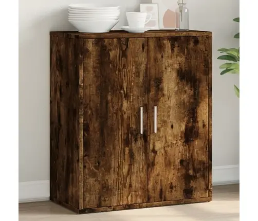 Šoninė Spintelė, Dūminio Ąžuolo, 60X31X70cm Apdirbta Mediena Šoninė Spintelė, Dūminio Ąžuolo, 60X31X70cm Apdirbta Mediena